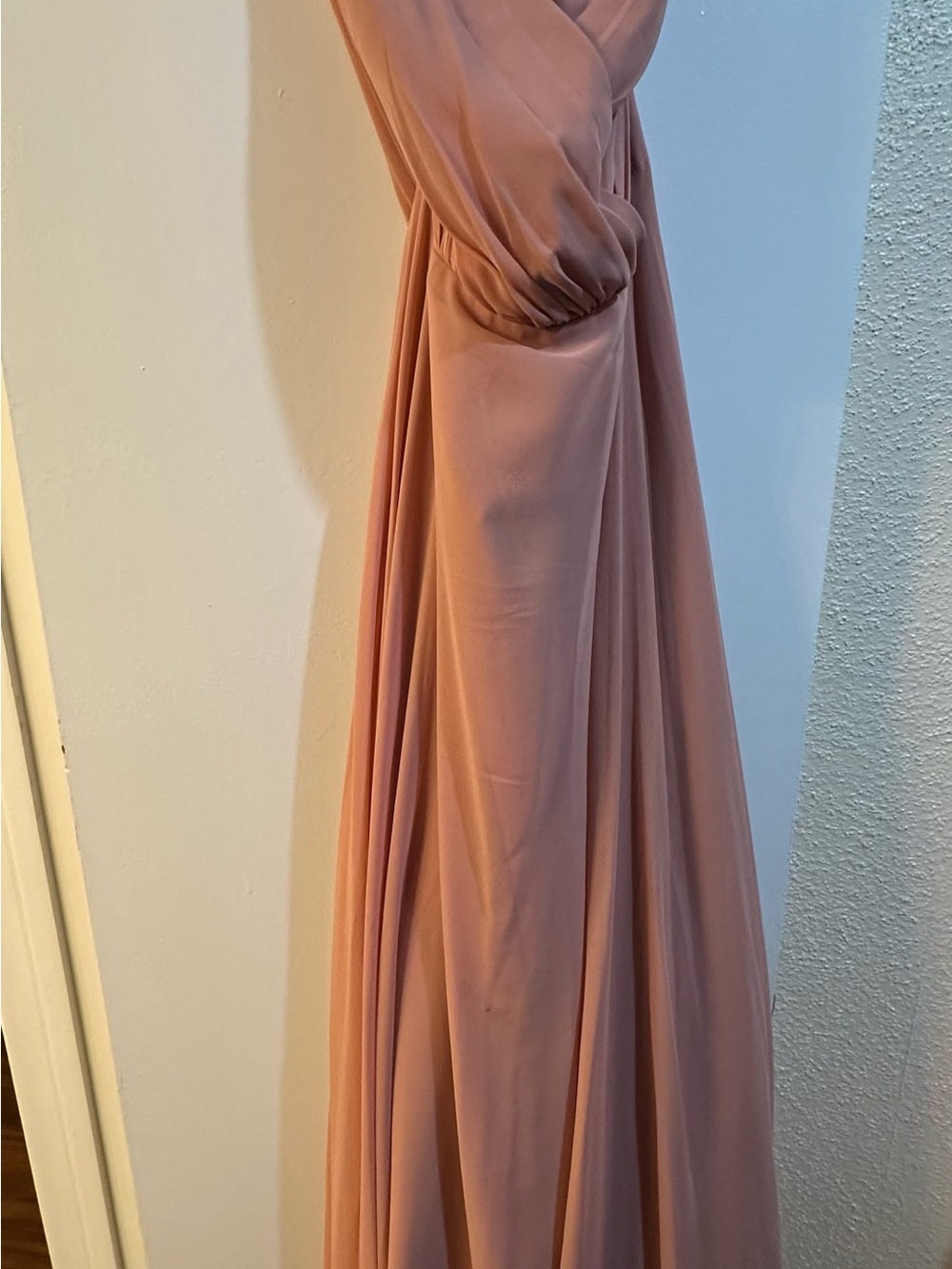 David's Bridal Blush Maxi Dress